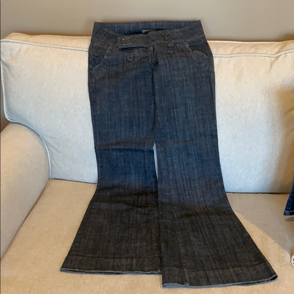 See thru soul wide leg jeans